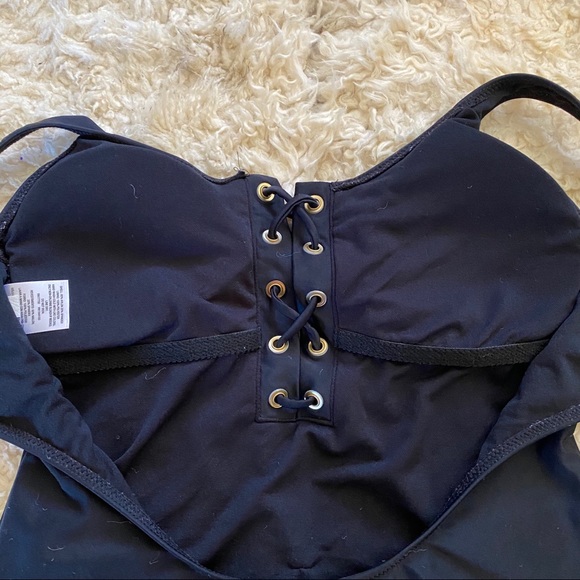 Mossimo Lace Up Front One Piece Swimsuit - Picture 7 of 8